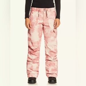 Roxy Nadia Printed Pants Silver/Pink Tie-Dye Snowboard/Ski Pants